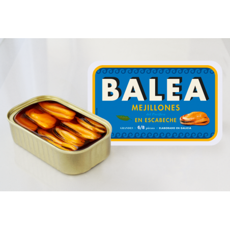 BALEA MEJILLONES DEL PACÍFICO GIGANTES EN ESCABECHE 6/8 PZ RR-125