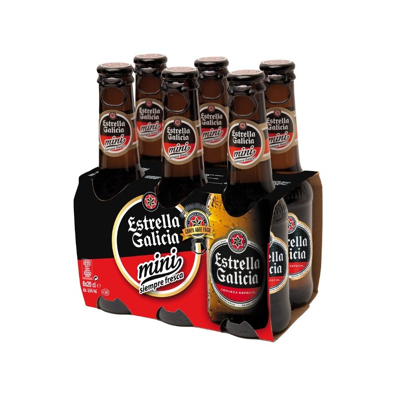 ESTRELLA GALICIA CERVEZA 20 CL PACK 6...