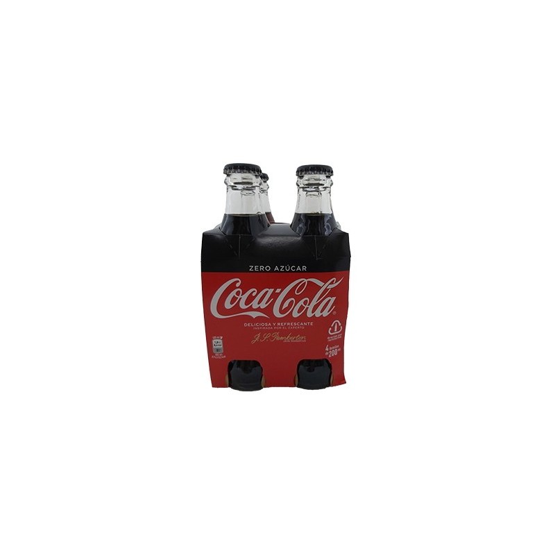 REFRESCO COCA COLA ZERO 20 CL PACK-4