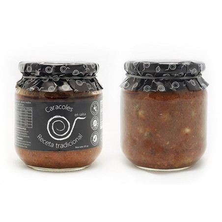 CARACOLES EN SALSA CON CHORIZO Y JAMÓN VIDRIO  580 gr