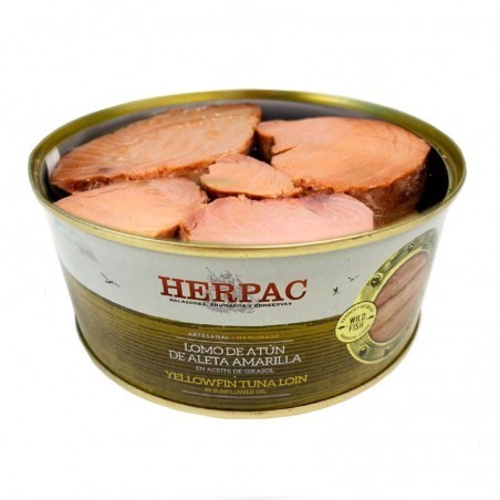 HERPAC TRONCO DE ATÚN DE ALETA AMARILLA EN ACEITE DE GIRASOL 1015 gr