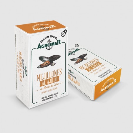 AGROMAR MEJILLONES RÍAS GALLEGAS AL AJILLO 12/16 Pz 114 gr