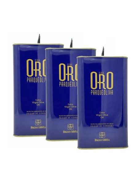 PARQUEOLIVA ACEITE OLIVA VIRGEN EXTRA LATA 3L SERIE ORO D.O. Priego de Córdoba