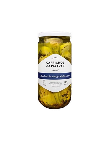 CAPRICHOS DEL PALADAR ALCACHOFAS SEMILARGAS MEDITERRÁNEAS 10/14 PZ 720 gr