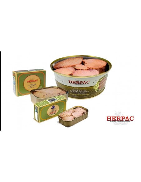 HERPAC TRONCO DE ATÚN DE ALETA AMARILLA EN ACEITE DE GIRASOL 1015 gr