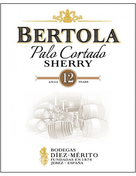 BERTOLA PALO CORTADO SHERRY 12 AÑOS  75 CL