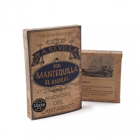 REVILLA ANCHOAS DEL CANTÁBRICO CON MANTEQUILLA ECOLÓGICA 14 FILETES 120 gr