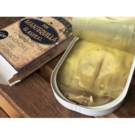 REVILLA ANCHOAS DEL CANTÁBRICO CON MANTEQUILLA ECOLÓGICA 14 FILETES 120 gr