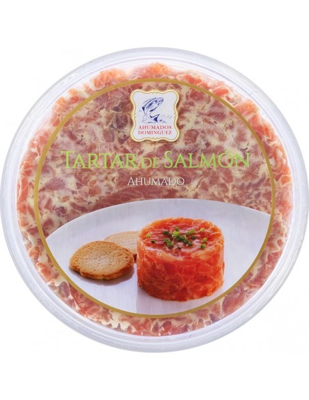AHUMADOS DOMÍNGUEZ TARTAR DE SALMÓN AHUMADO AL PESO