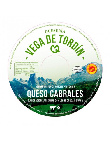 QUESO CABRALES VEGA TORDÍN D.O. AL PESO