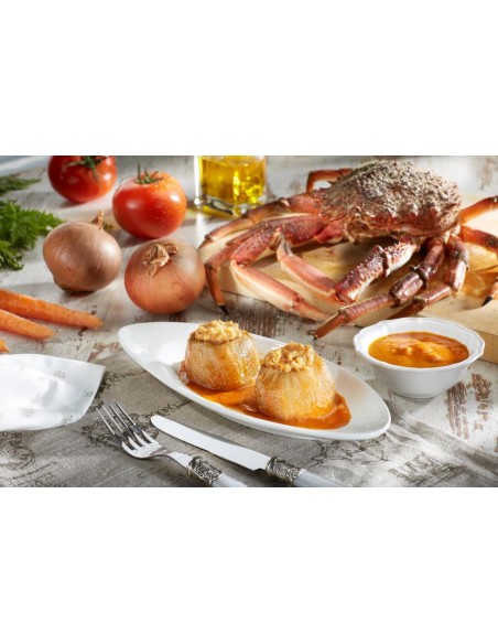 CONSERVAS LAUREL CEBOLLAS RELLENAS DE CENTOLLO EN SALSA MARISCADA 400 GR