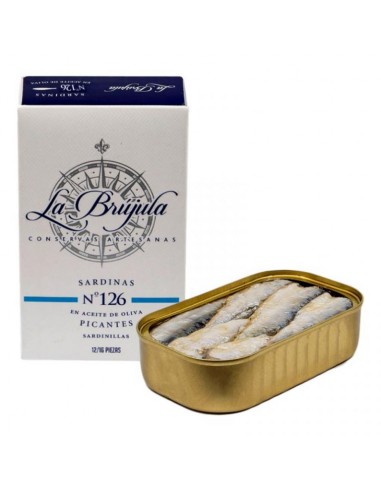 LA BRÚJULA SARDINILLAS PICANTES A.OLIVA 12/16 PZ RR-125 gr
