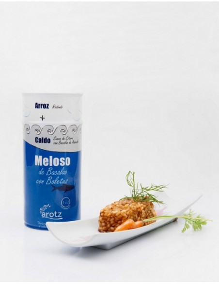 AROTZ ARROZ MELOSO DE BACALAO Y BOLETUS 550 gr 2  Raciones