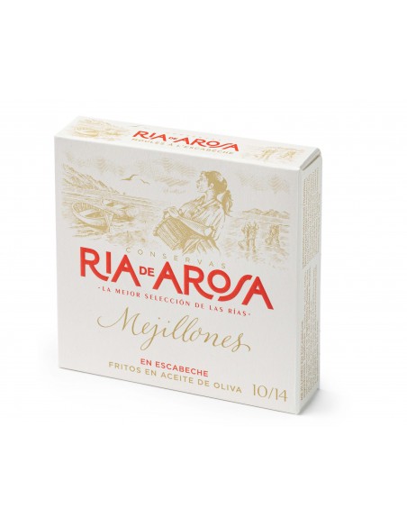 RÍA DE AROSA 10/14 MEJILLONES FRITOS EN ESCABECHE 115 gr