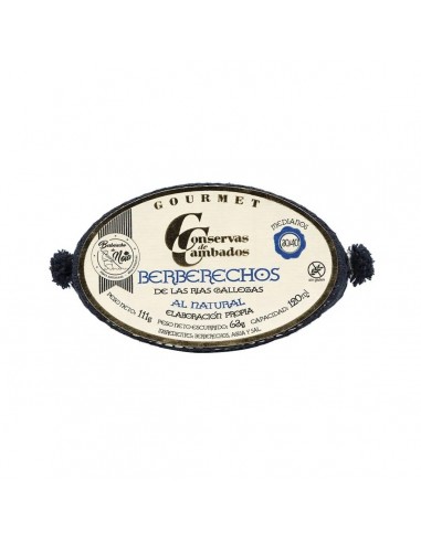 CONSERVAS DE CAMBADOS BERBERECHOS RÍAS GALLEGAS AL NATURAL 30/40 Pz  OL-120 gr