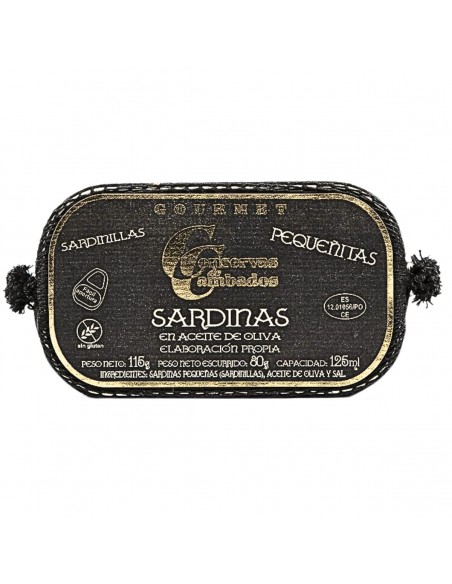 CONSERVAS DE CAMBADOS SARDINILLAS EN ACEITE DE OLIVA 25/30 Pz RR-125 gr