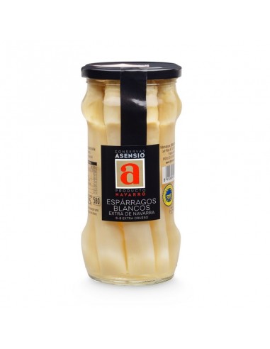 CONSERVAS ASENSIO ESPÁRRAGOS BLANCOS D.O NAVARRA 6/8 FRASCO 580 gr