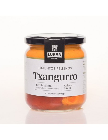 LUKAN PIMIENTOS PIQUILLO RELLENOS DE TXANGURRO 300 gr