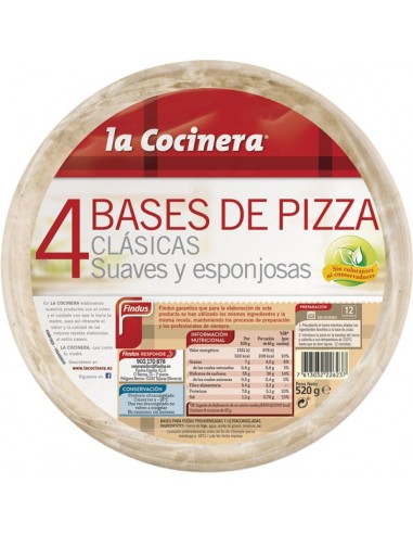 LA COCINERA BASES DE PIZZAS 4 uds X...