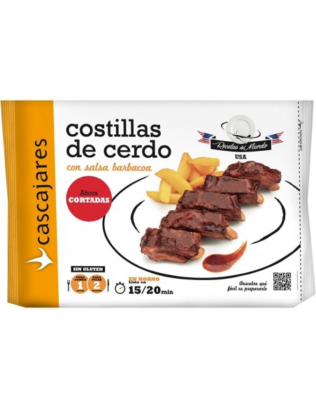CASCAJARES COSTILLA DE CERDO EN SALSA BARBACOA SIN GLÚTEN 550 gr
