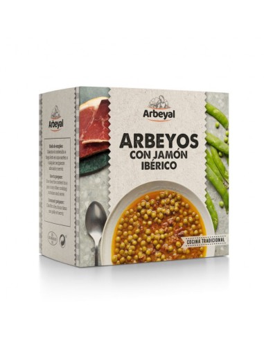 ARBEYAL ARBEYOS CON JAMÓN  IBÉRICO 425gr