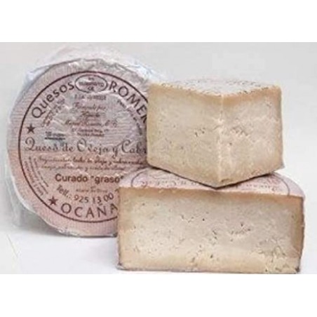 QUESO DE OCAÑA DE OVEJA-CABRA CURADO GRASO AL CORTE