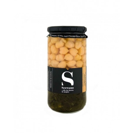 CONSERVAS SERRANO GARBANZOS CON ESPINACAS VIDRIO 680 gr